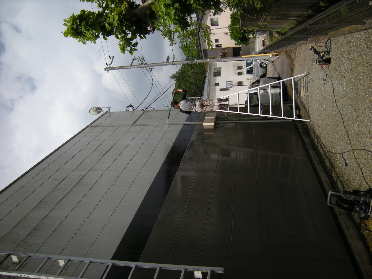 大阪市港区 高圧洗浄 外壁 高圧洗浄機 コンクリ レンガ ブロック 車庫 玄関 門柱
